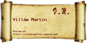 Villám Martin névjegykártya